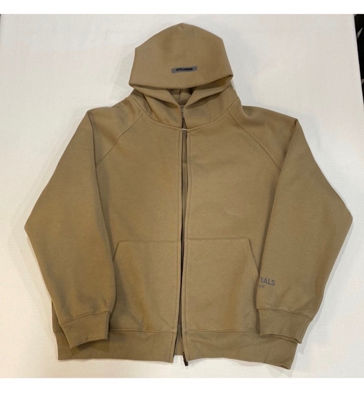 Brand new with tags! Fear of God Essentials Zip Up Hoodie Color: Khaki Same day